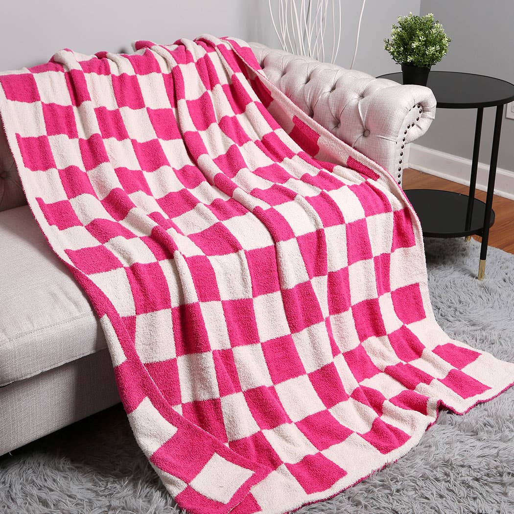 Fashion City - Wholesale Throw Blanket - Checkerboard Patterned Throw Blanket23