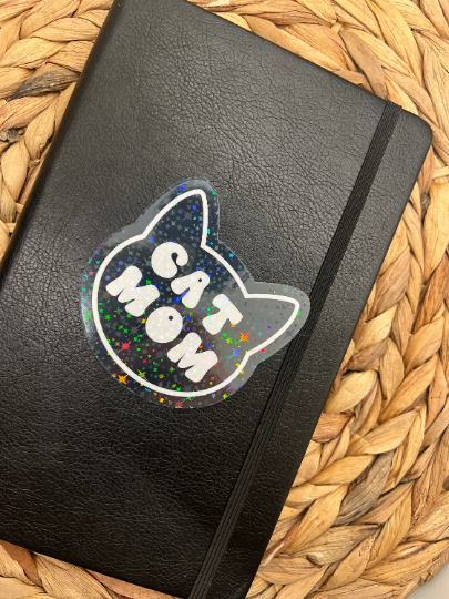 KDC Craft Shop - Wholesale Sticker - Cat Mom Sticker | Cat Dad Sticker | Holographic Cat Sticker8