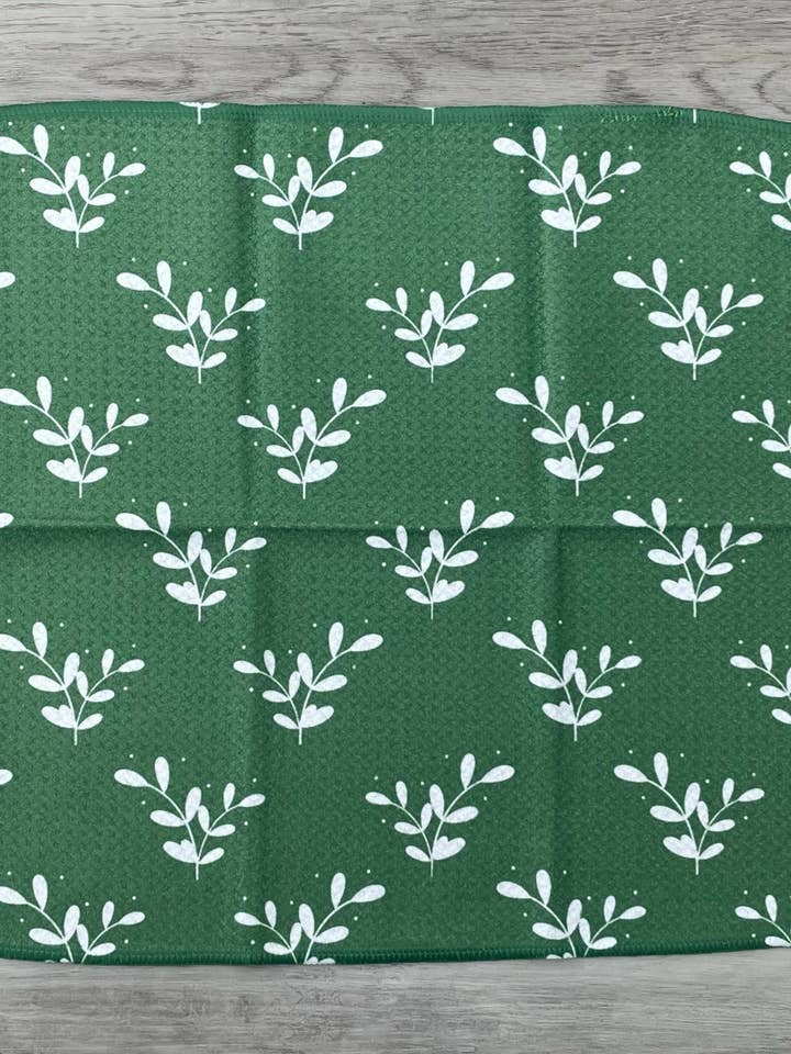 Green Leaves Washcloth for wholesale by Happy & Bright