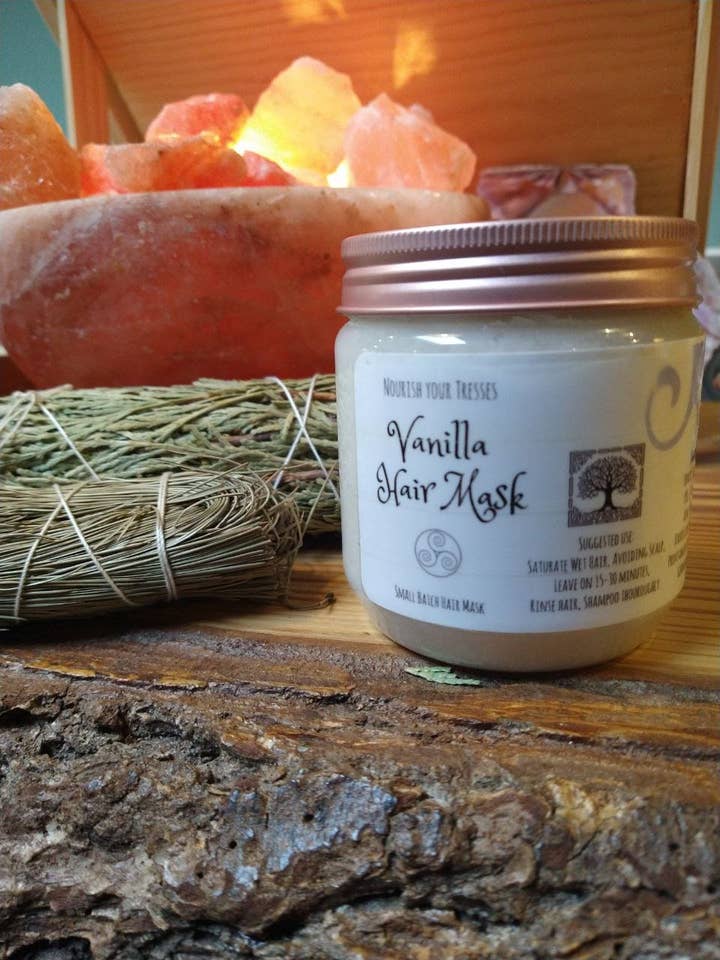 Vanilla Deep Conditioning Hair Mask - Raw Honey Hair Mask for wholesale by TheFlamingApothecary