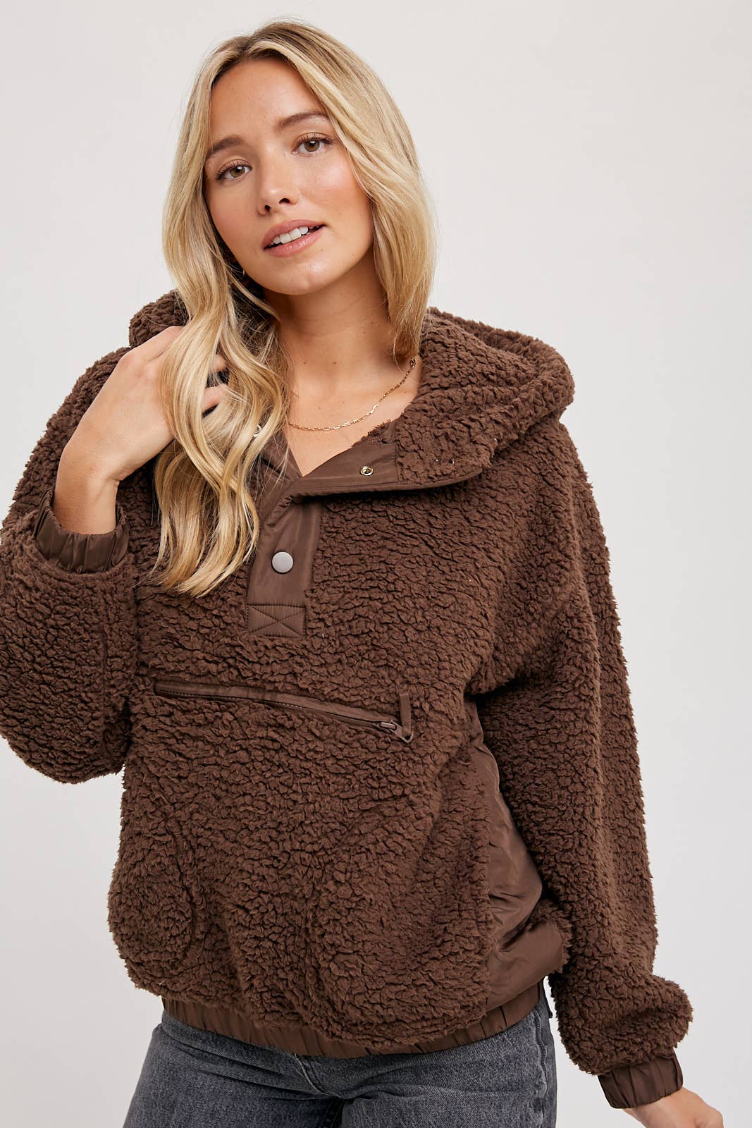 Wholesale SHERPA HOODIE PULLOVER for your store Faire