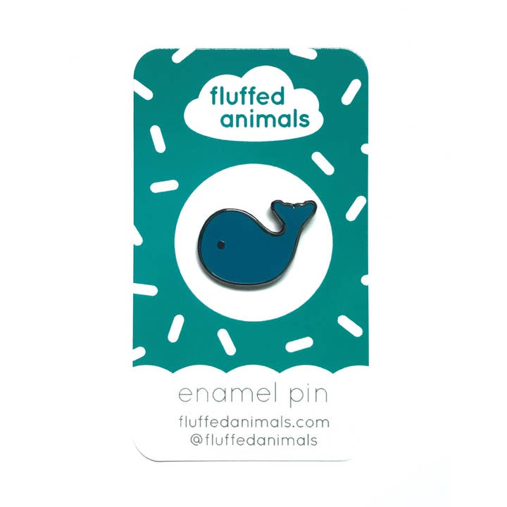 Whale Enamel Pin for wholesale by Fluffed Animals