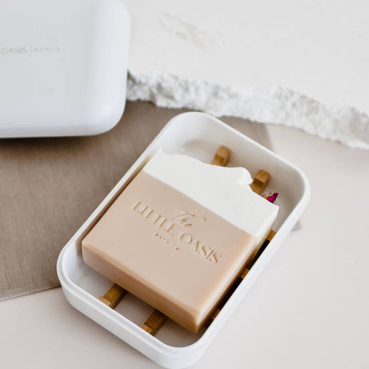 The Little Oasis Bath Co. - Wholesale Bath soap dish - BAMBOO FIBRE & CORNSTARCH ZERO WASTE SOAP DISH1