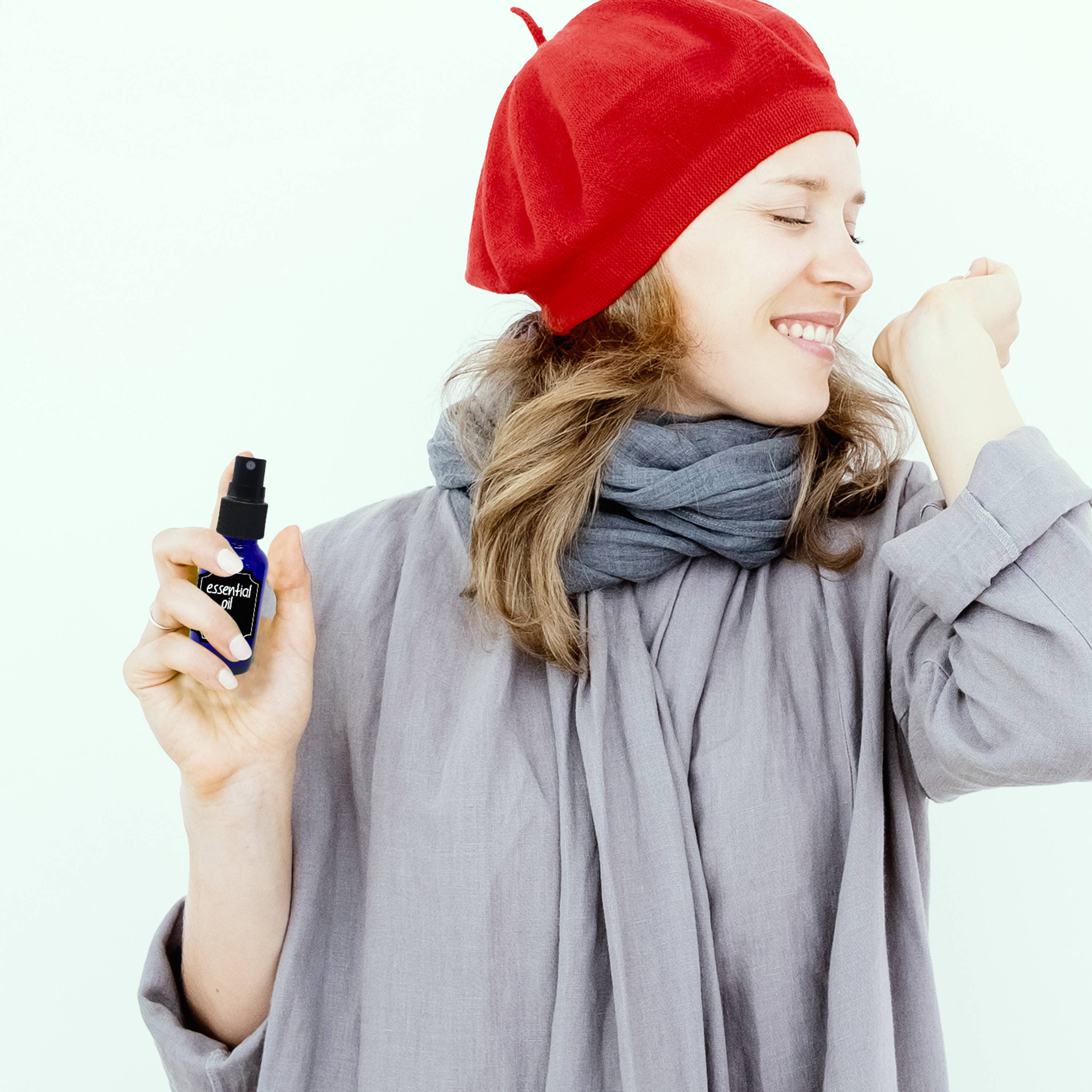 Nevlers - Wholesale Spray Bottle - Cobalt Blue Glass Spray Bottles - 1 oz. (Pack of 24)2