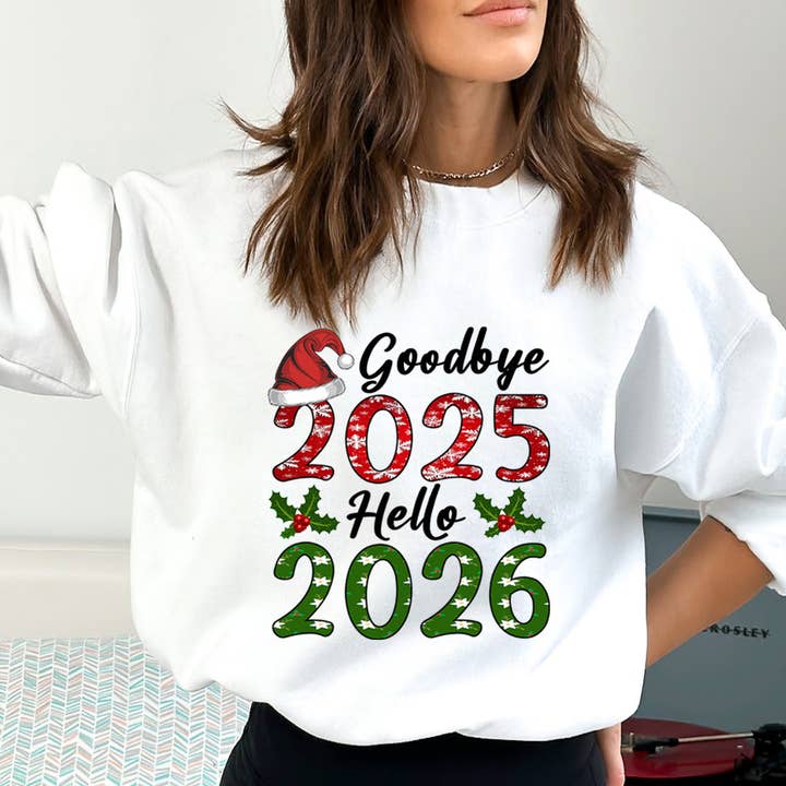 LA Shirt Company - Wholesale Graphic Sweatshirt - Women's - Goodbye 2025 Hello 2026 - Sweatshirt & Hoodie4