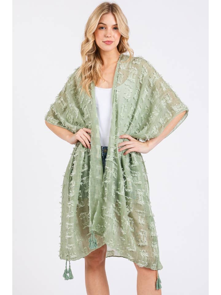 Anarchy Street – wholesale Kimono - Dam – Kimono med tofsar och distressed-mönster