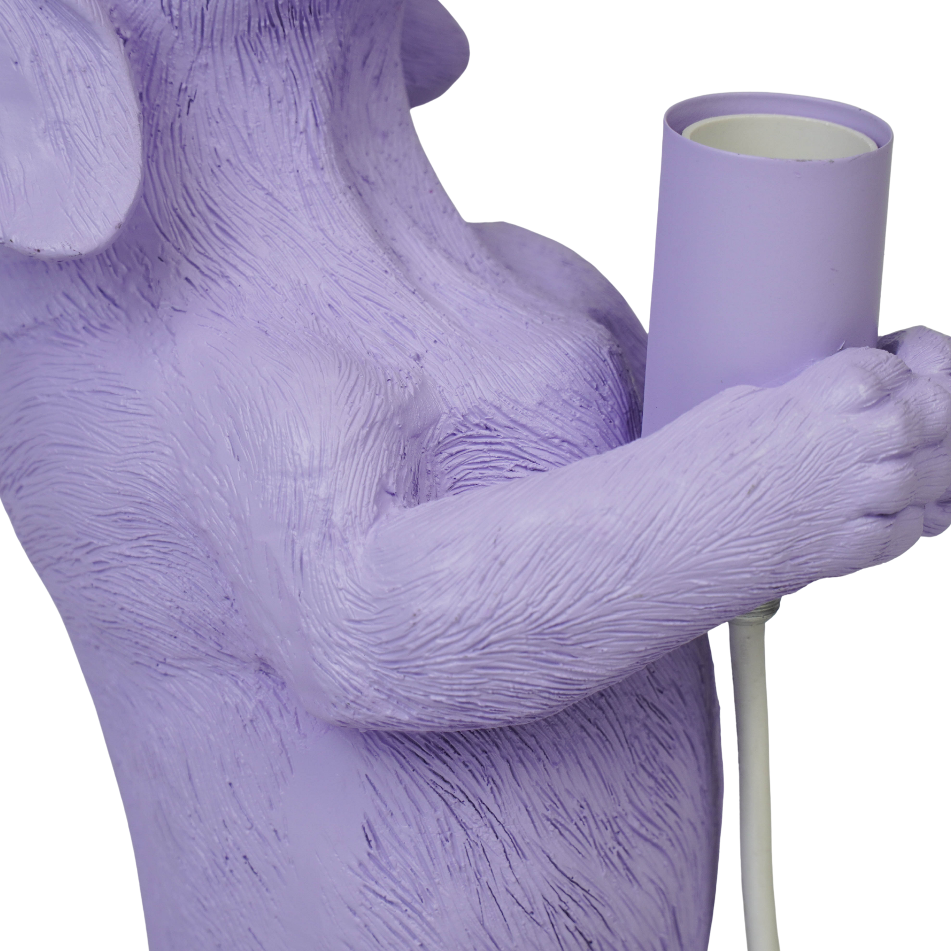 Housevitamin bv - Wholesale Figurine Lamp - Table Lamp - Dachshund - Polyresin - E14 - Lilac- 10x15x38cm2