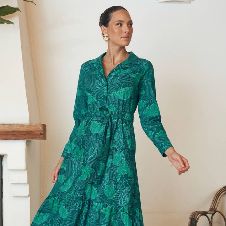 Isla Maxi Dress - Lotus Aqua for wholesale by MahaShe