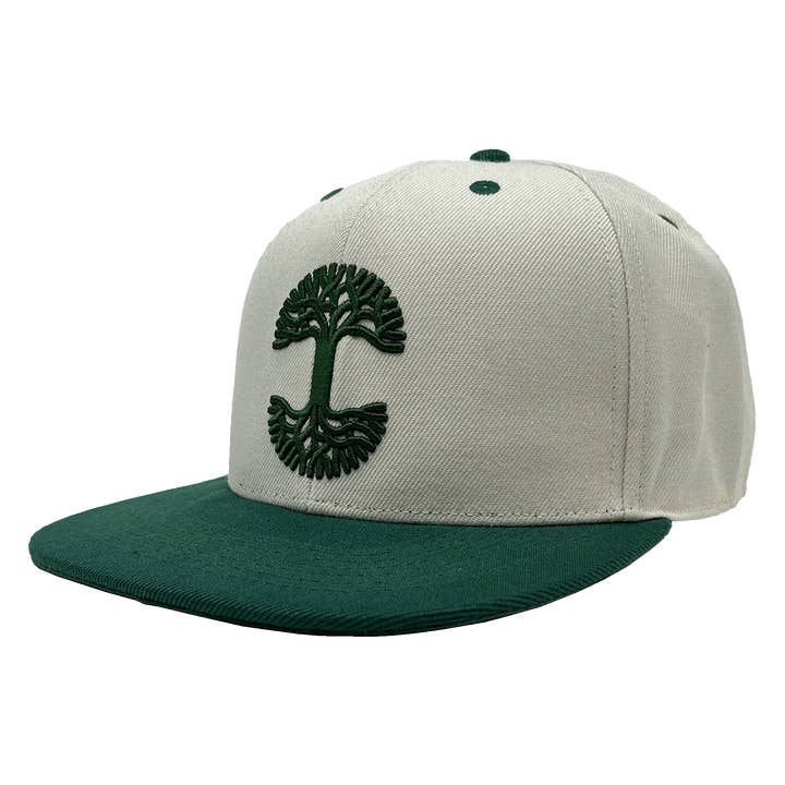 White Green Oakland Aft Snapback for wholesale on Faire