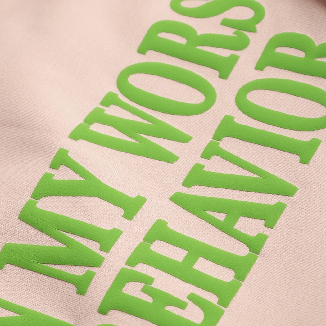 Fashion City - Vendita all'ingrosso Felpa stampata - Donna - FELPA PUFF MIDWEIGHT "ON MY WORST BEHAVIOR"3