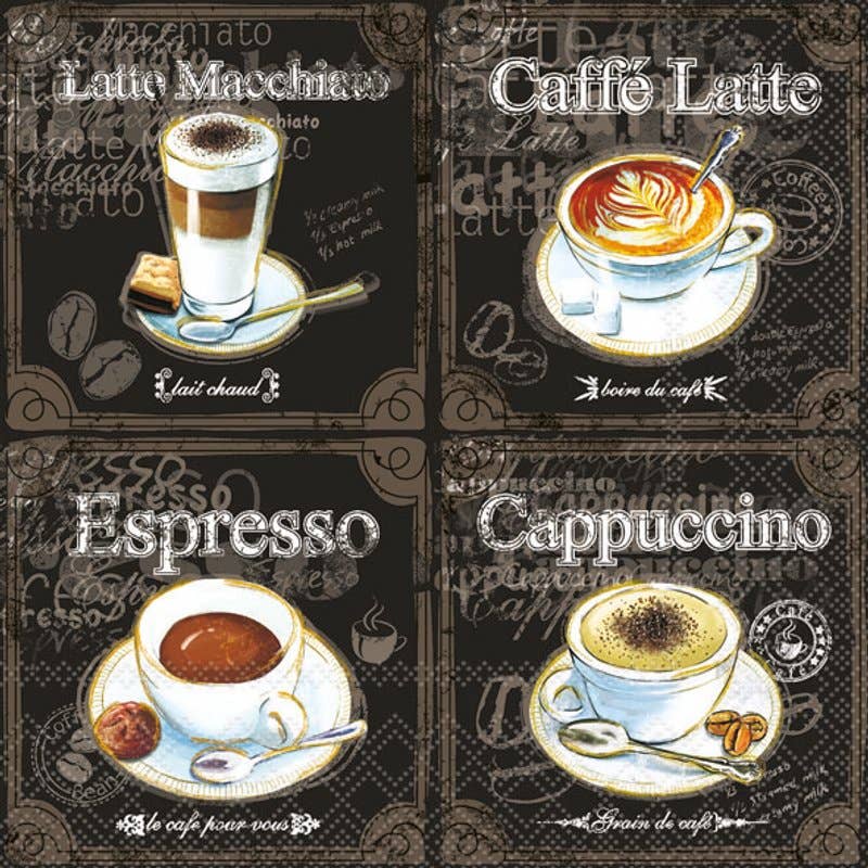 Elegant Gifts - Wholesale Disposable Napkin - Lunch Napkin - Types Of Coffee0