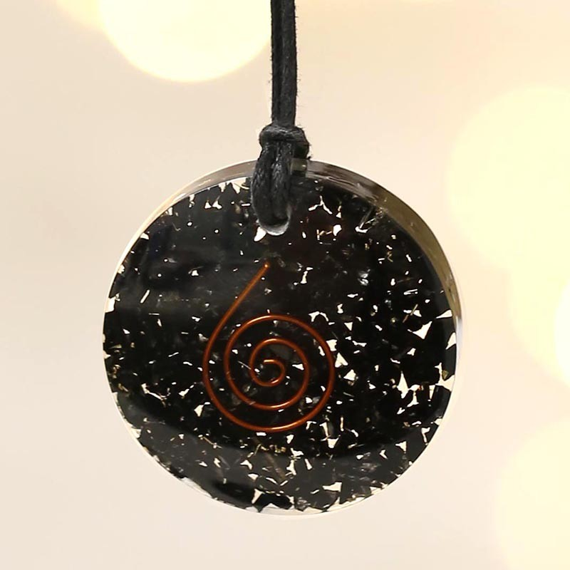Ethike.eu - Wholesale Individual Charm/Pendant - Colgante de Orgonita - Espiral de Turmalina Negra0