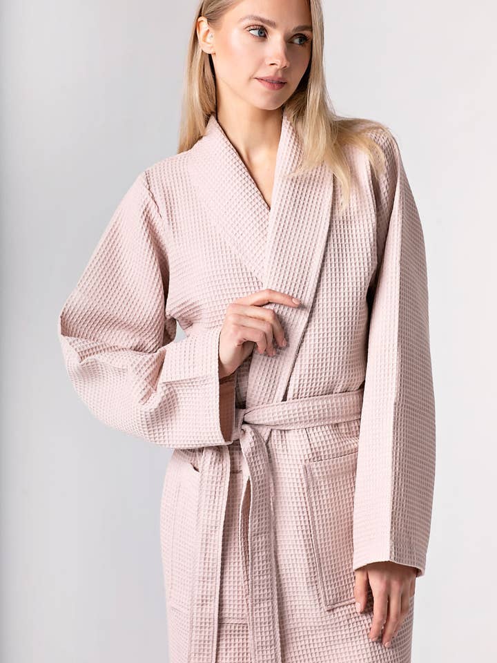 Casilin - Wholesale Robe - Unisex - Kos Bathrobe in Gift Box Misty Pink4