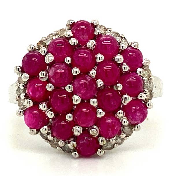 Ruby Ring i 925 Sterling Sølv - KSR 2525 for engroshandel hos Kotawala Jewels