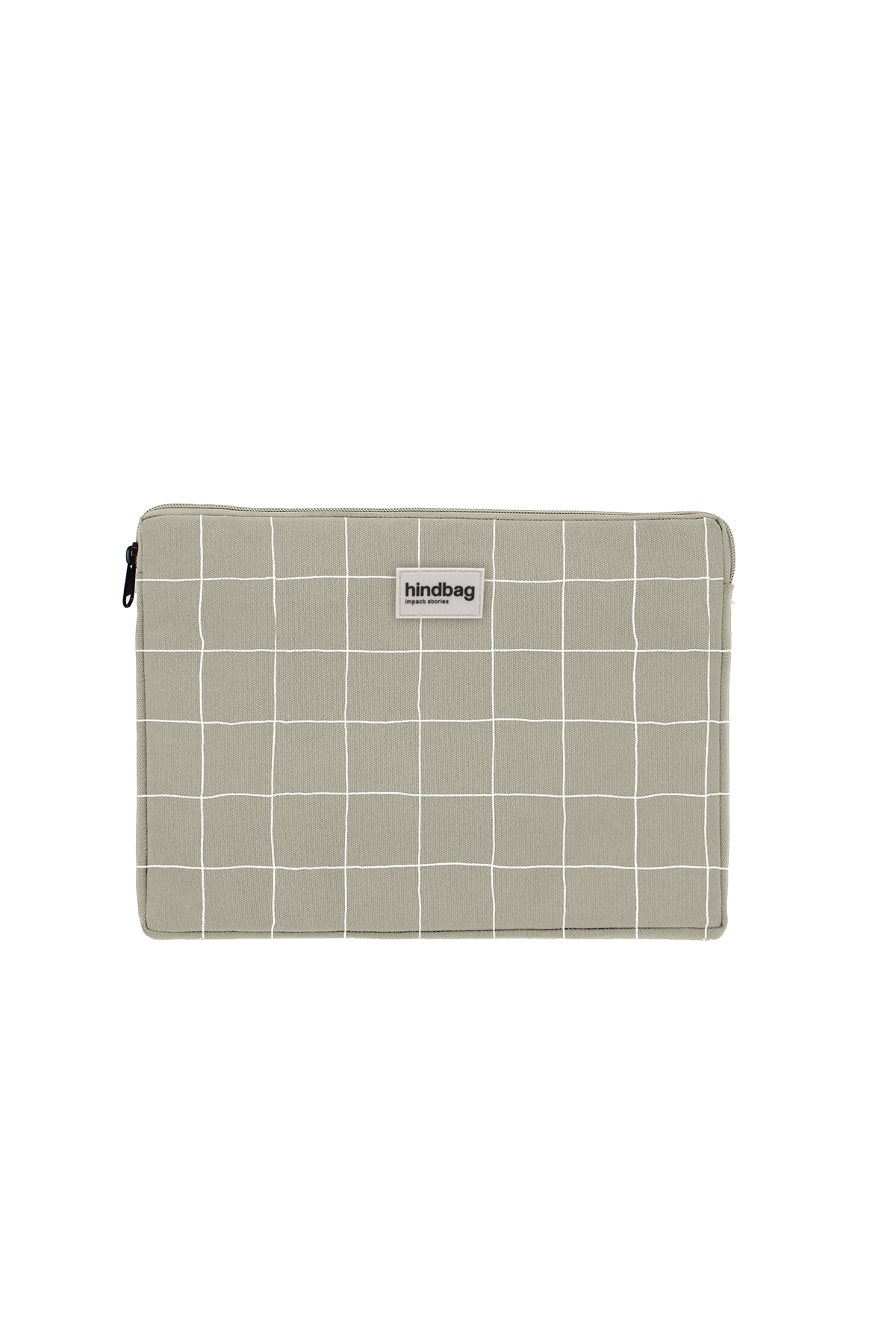 Hindbag - Wholesale Laptop/Tablet Case - Women's - Ava Checkered Laptop Sleeve in Clay Green/White2