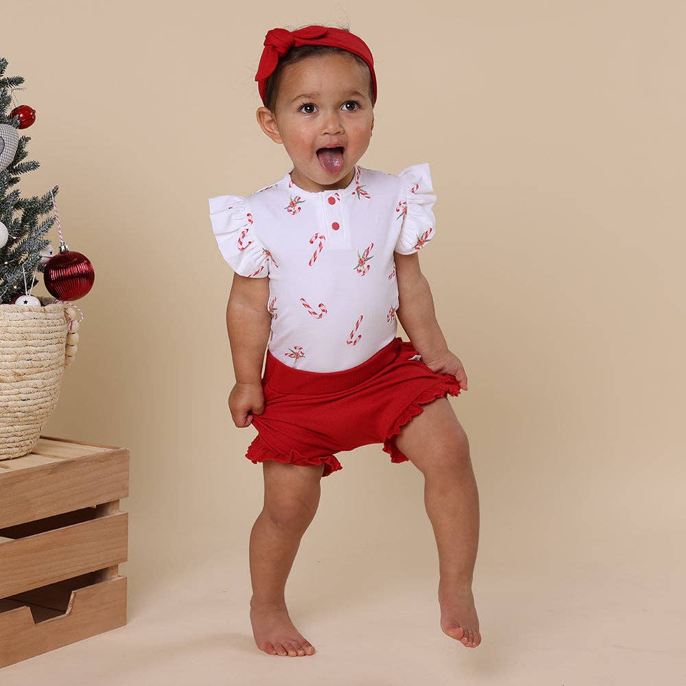 Snuggle Hunny – wholesale Underkläder/blöjskydd - Baby – Röda ekologiska blommor3