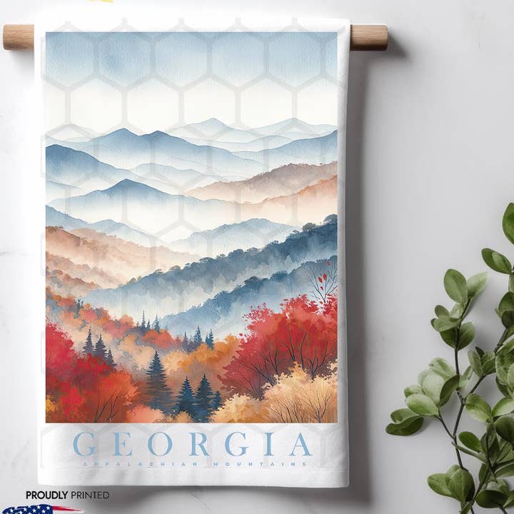 Georgia Landmark & Landscape Wasserfarben-Küchenhandtuch für den Großhandel von ADDLE iNK