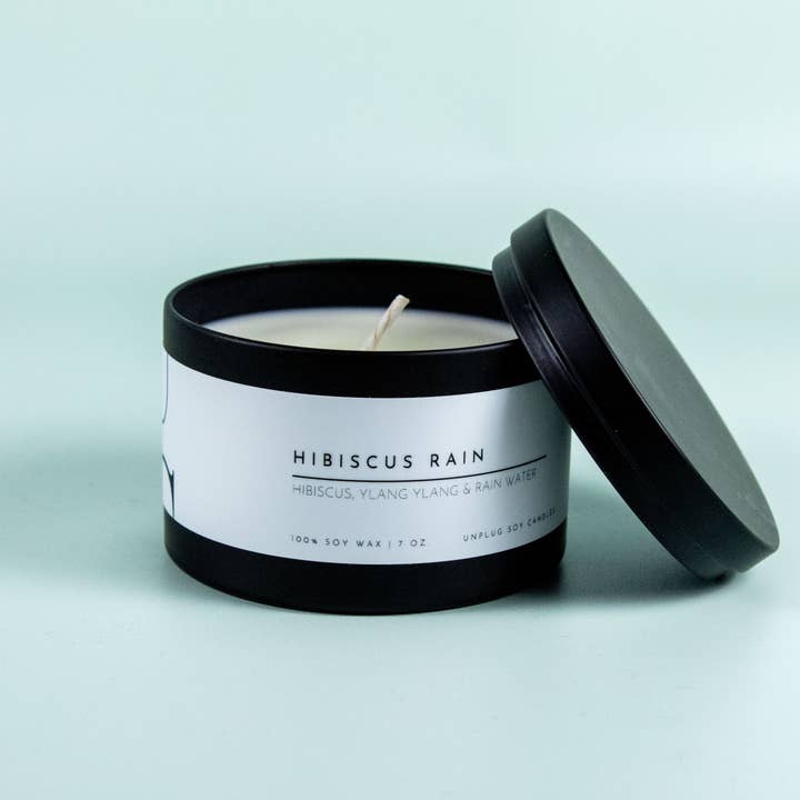 Unplug Soy Candles - Wholesale Travel Candles - Matte Black Travel Tin Soy Candle1