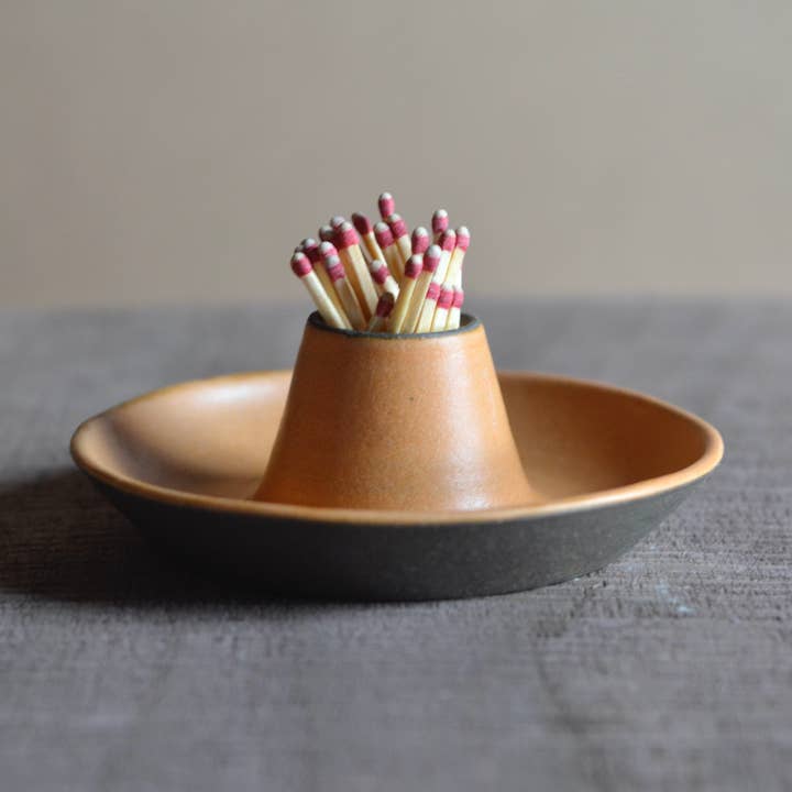 Match Striker - Matte Peach for wholesale by Rose Line Pottery