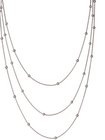 Satellite Silver Layered Necklace for wholesale by AMD COLLECTIVE