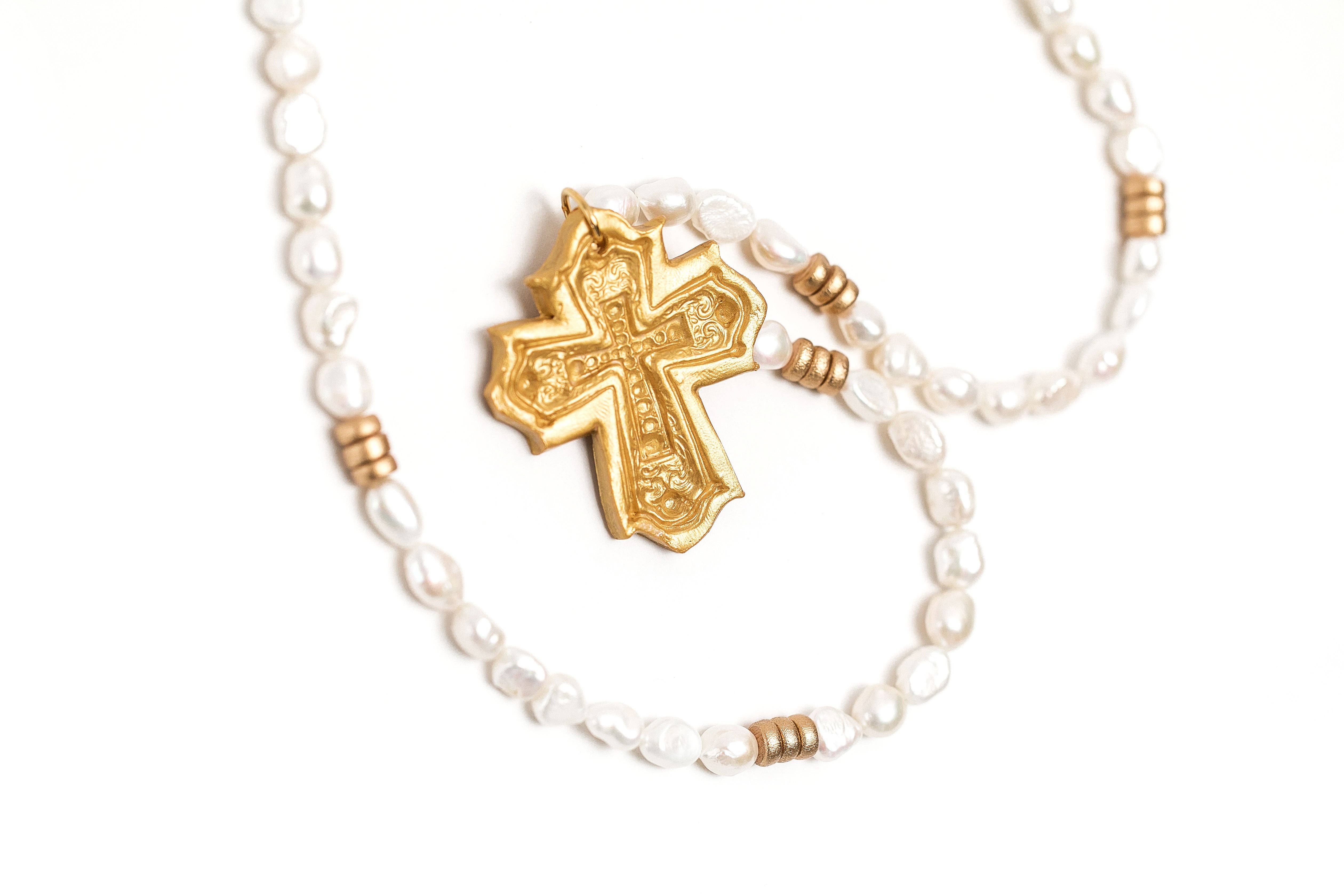 Hidden Truth Jewelry - Wholesale Pendant/Charm Necklace - Freshwater Pearls with Leah Cross3