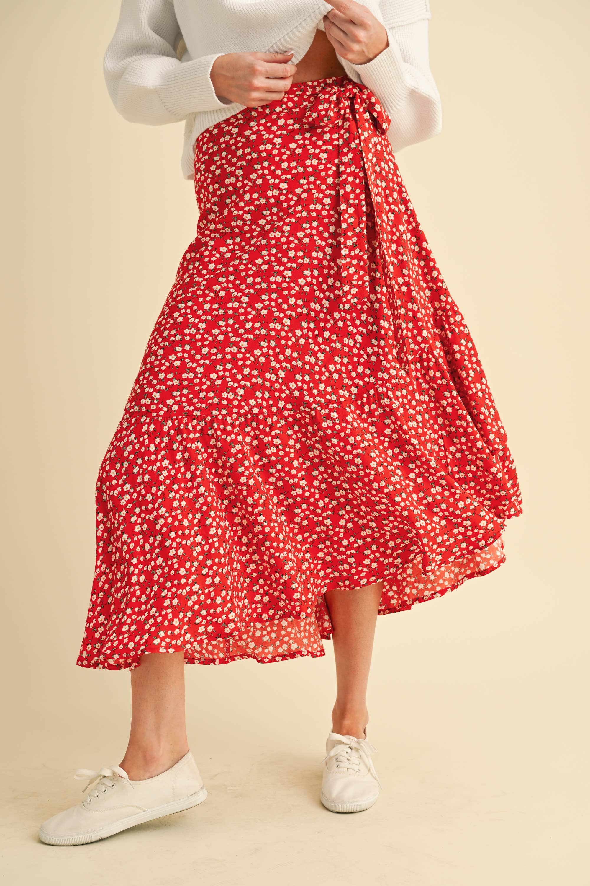 AEMI + CO - Wholesale Skirt - Women's - 7135FN Berti Floral Wrap Skirt14