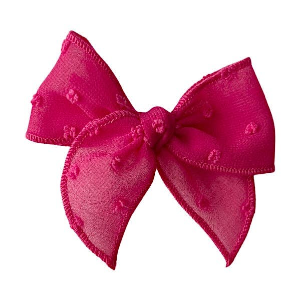 Fuchsia Clip Dot // Mini Fay Bow for wholesale by Shay+Dash