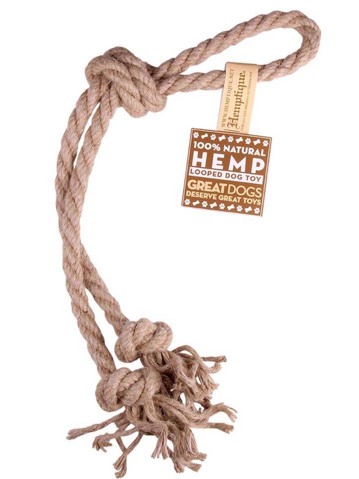 Juguete para perros con lazo de cuerda de cáñamo para venta al por mayor de Hemptique