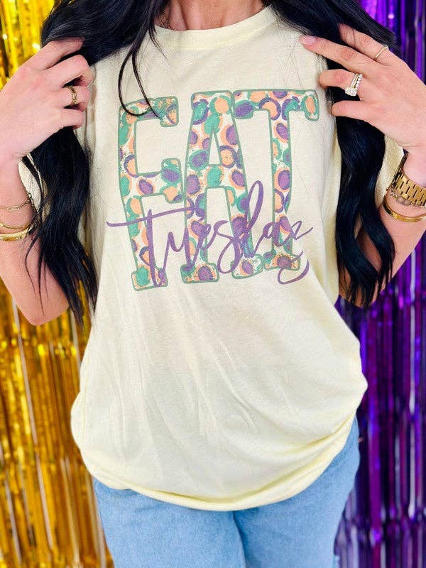 Dash Forward Wholesale - Wholesale Screen Printed T-Shirt - Women's - Fat Tuesday Mardi Gras Tee2