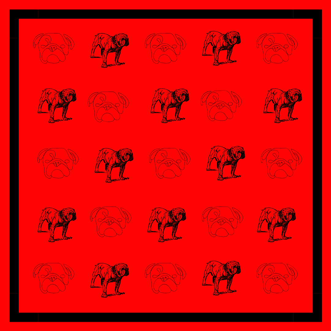 ALMA-MATER COLLECTION - Wholesale Scarf - Women's - Red & Black Gameday Bandana Scarf (3 PRINTS)  3