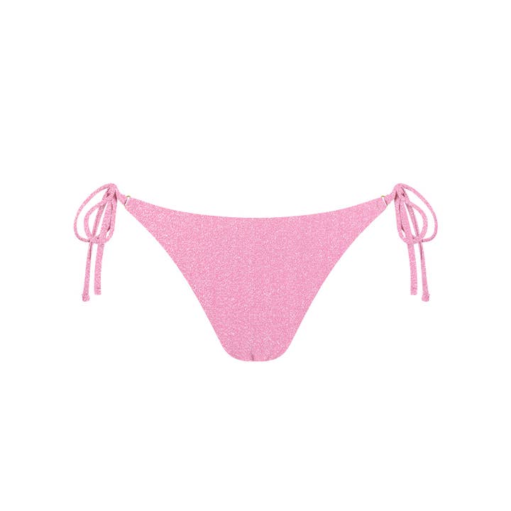 MrMiss Design Studio - Wholesale Swim Bottoms - Women's - Chlamys Varia Classicc Bikini Thong-Lurex Barbie Pink