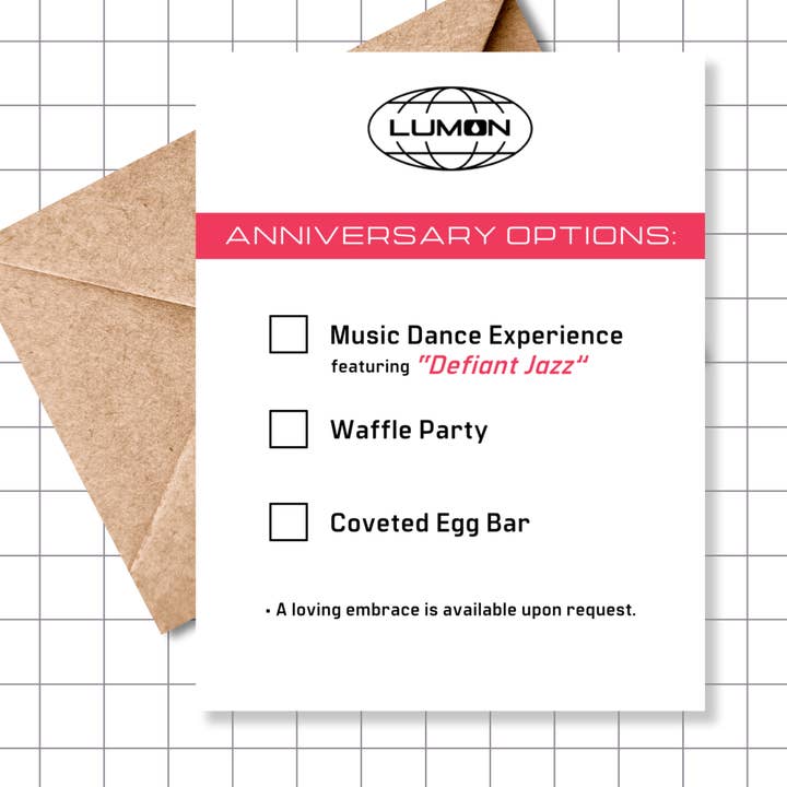 Afscheidsinspiratie Jubileumkaart voor wholesale door Motel Paper Los Angeles