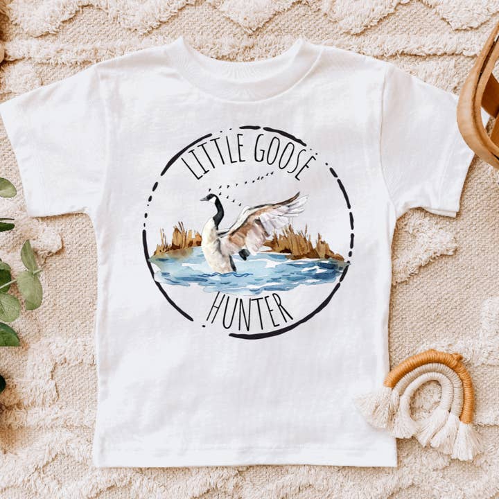 AvaryMaeInspirations – Großhandel T-Shirt mit Siebdruck – Kinder – Little Goose Hunter Entenjagdhemd0