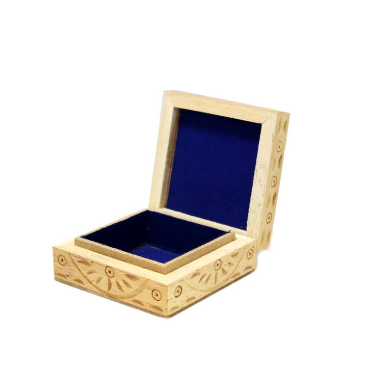 Keeraft – wholesale Decorative box – Handcrafted Wooden Gemstone Design1