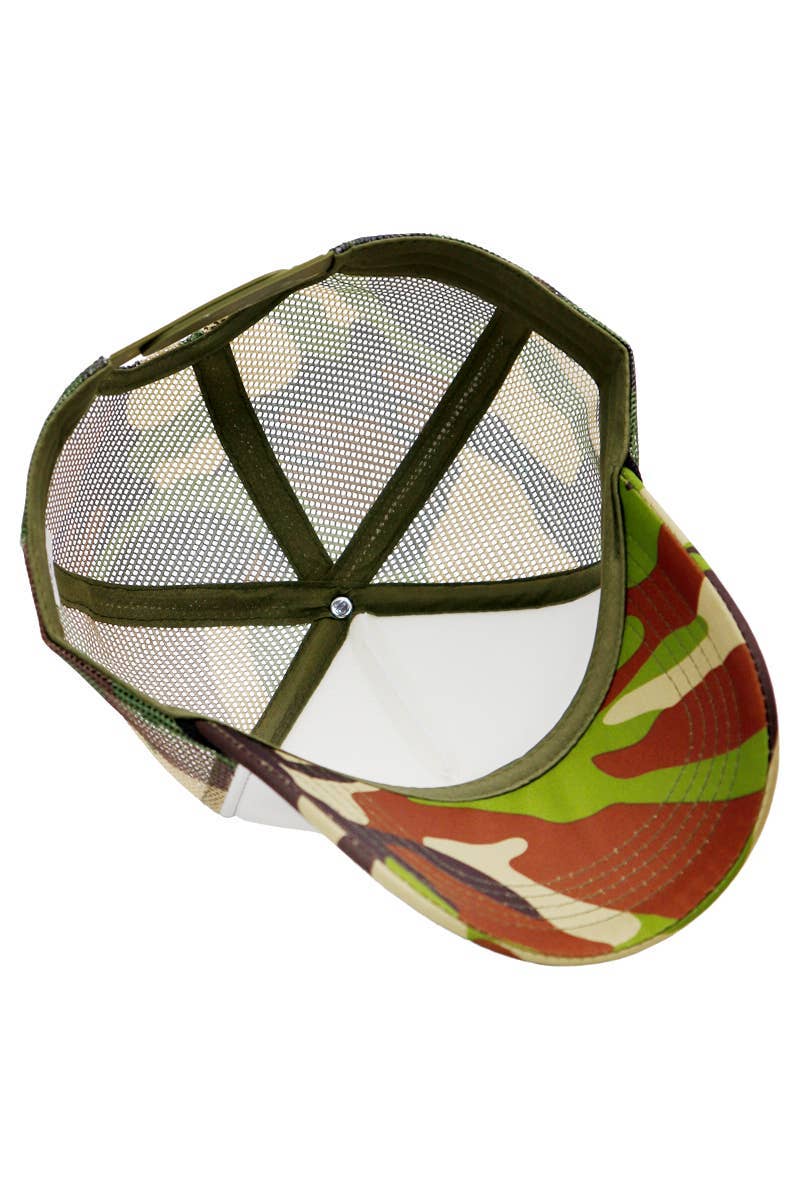Cap Zone - Wholesale Trucker Hat - Unisex - Camouflage Five Panel Foam Trucker Hat15