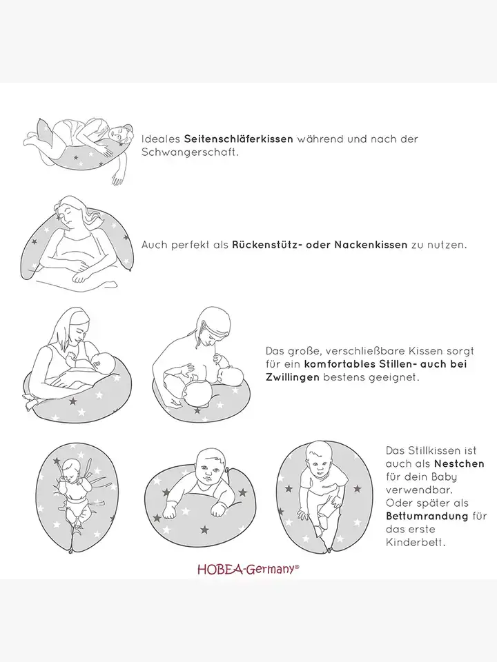 HOBEA-Germany GmbH - Wholesale Nursing Pillow/Pad - Maternity - Nursing pillow muslin taupe2