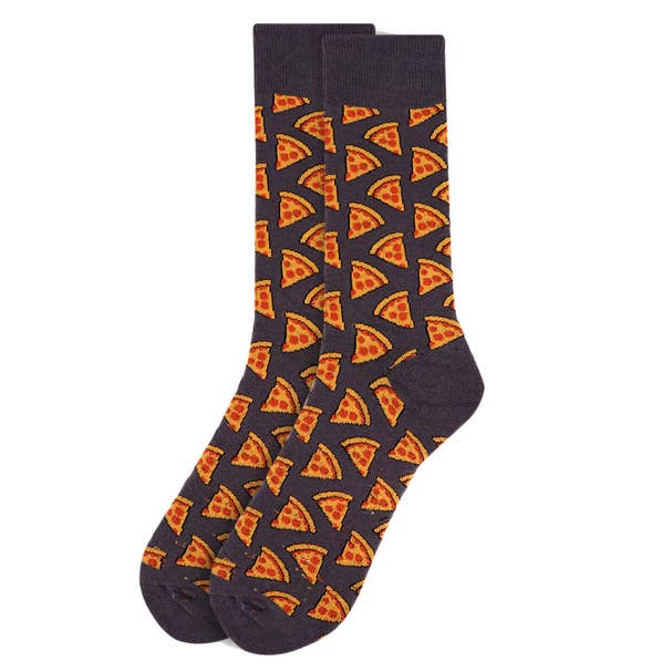 Men's Pepperoni Pizza Novelty Socks for wholesale by Selini New York