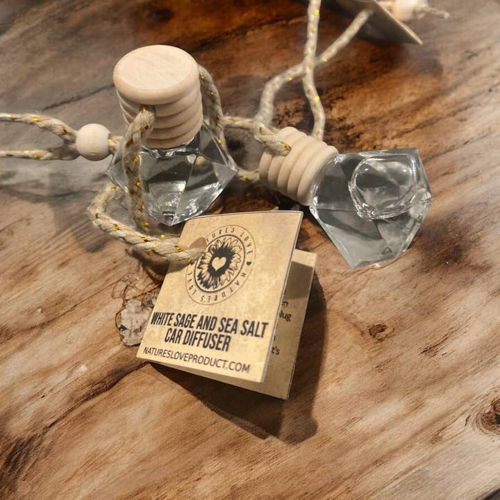 White Sage and Sea Salt Car Diffuser for wholesale by Nature's Love Product