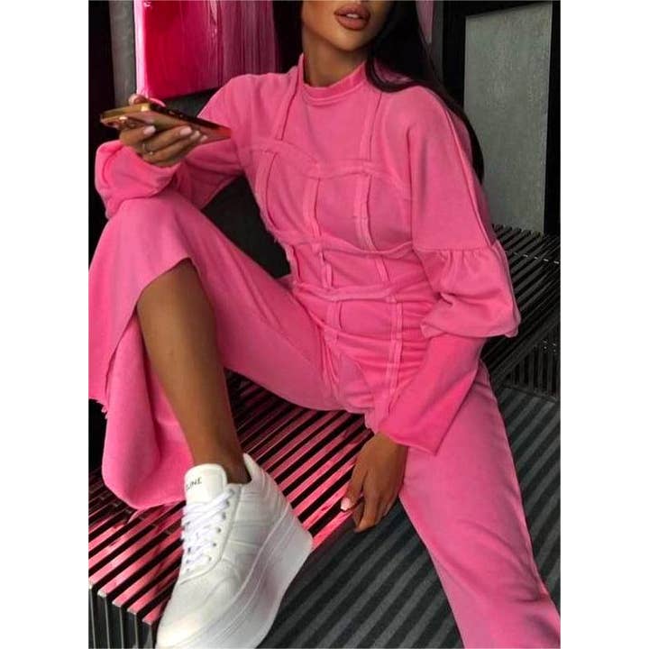 Rosa Clothing - Wholesale Top & Pant Set (NOT Loungewear) - Women's - Fashion sweatshirt set trouser set13