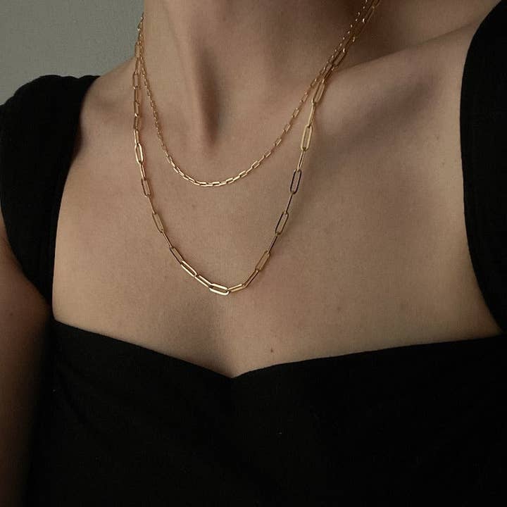 Kinn - Venta al por mayor Collares de cadenas y eslabones - Collar de cadena de eslabones con clip7