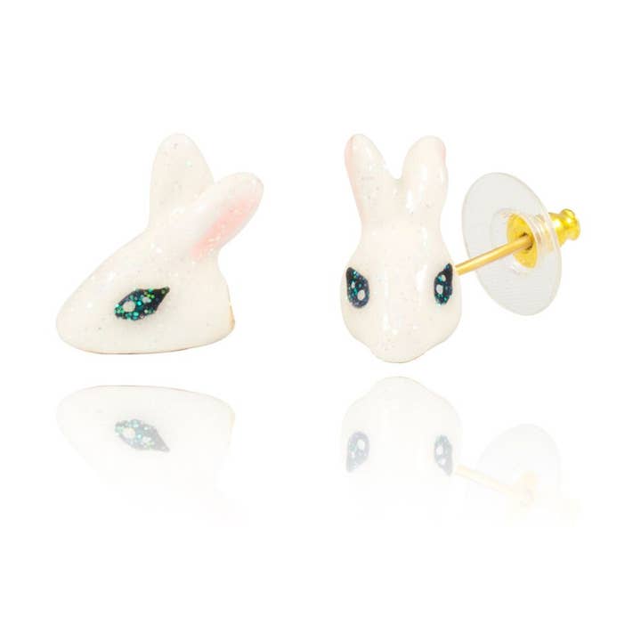 SweetHeart Rabbit Stud Earrings for wholesale by MONVATOO London