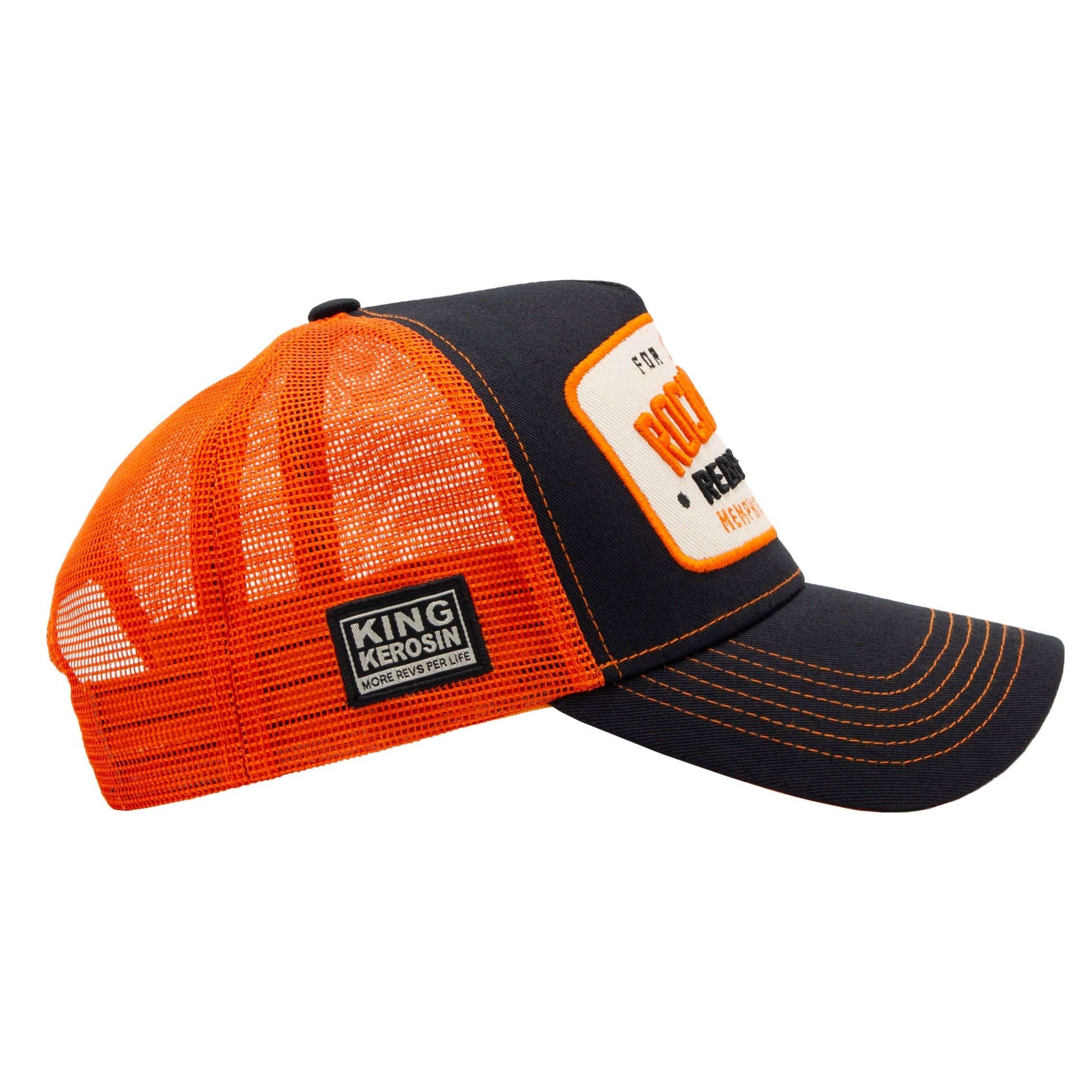 black Forever Rock'n'Roll Trucker Cap for wholesale on Faire3