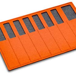 Gokos® Felt Pouch Grey&orange for wholesale by Gokos Cosmetics