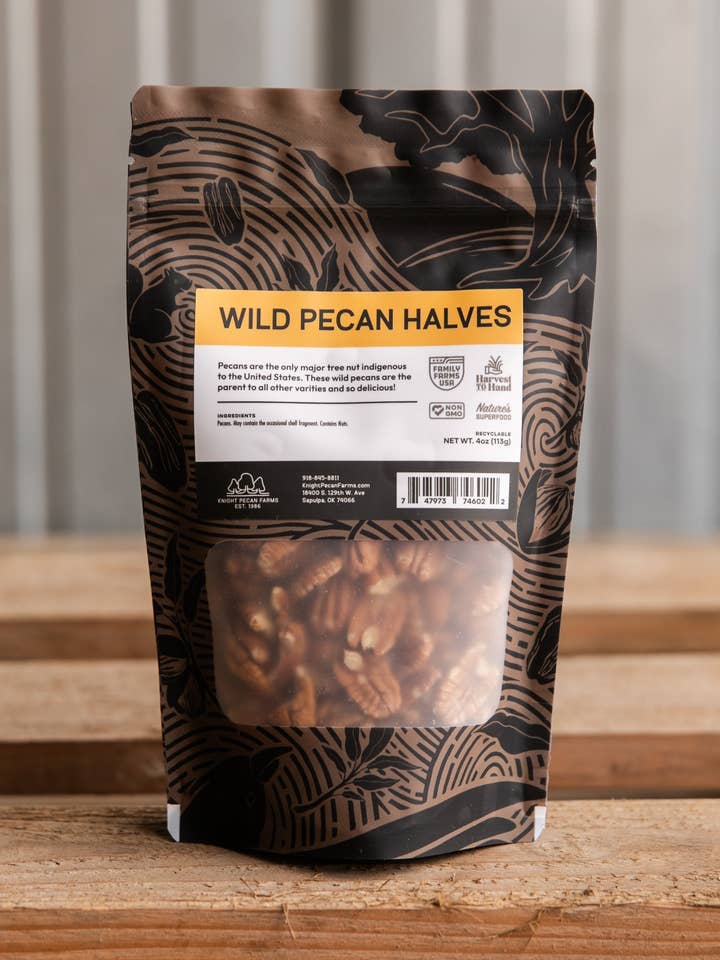 Wild Pecan Halves for wholesale by Knight Pecan Farms