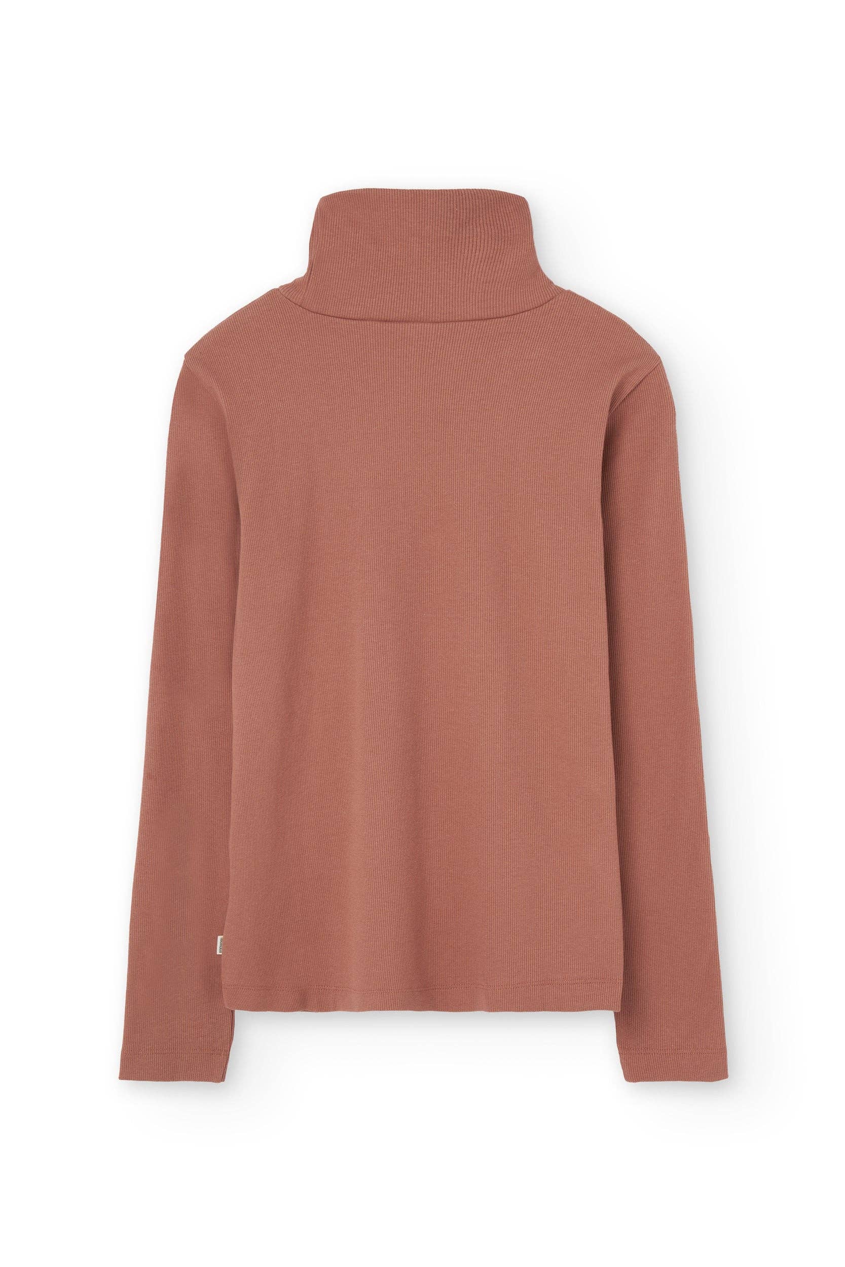 Pink Top orgánico de cuello alto acanalado en rosa for wholesale on Faire4