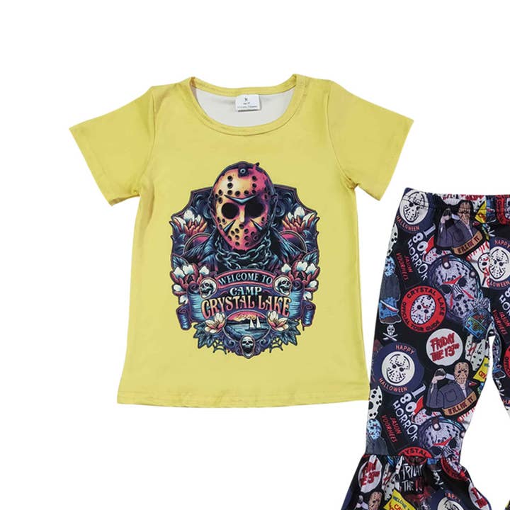 Aier Wholesale - Wholesale Top & Pant Set - Kids - Baby girls Halloween cartoon pants clothes (can choose headband here)