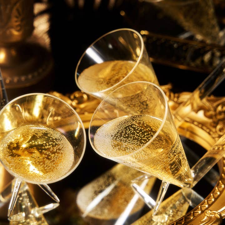 The Wine Savant / Khen Glassware - Wholesale Champagne Flute - Champagne Shooter, Unbreakable Acrylic, Set of 44