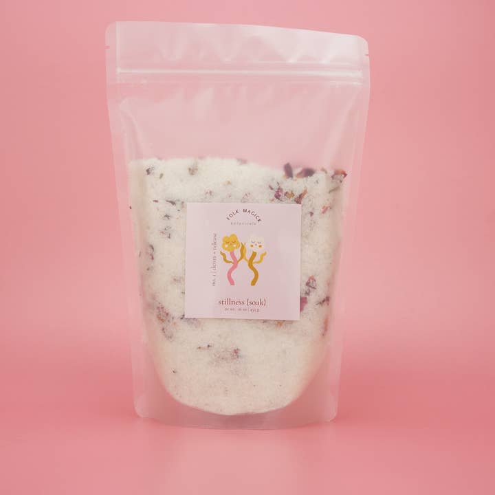 Stillness Bath Salt Blötlägg - 16 oz. (ca 3 till 4 bad) för wholesale av Folk Magick Botanicals