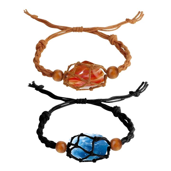 Down To Earth - Wholesale Charm/Dangle Bracelet - Interchangeable Crystal Holder Bracelet