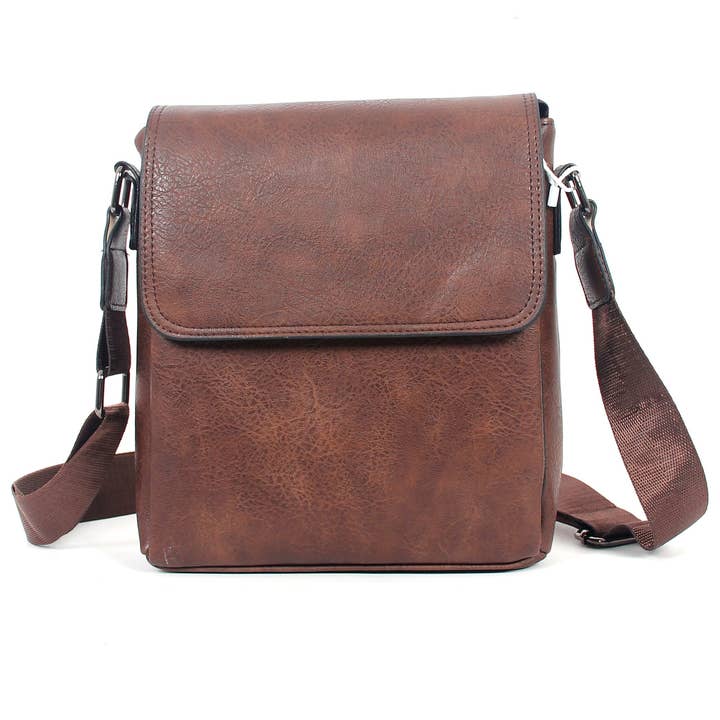 AR New York - Vendita all'ingrosso Tracolla - Uomo - 7349 Borsa a tracolla messenger da uomo in pelle vegana